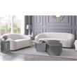 Trent Home Modular 3-Piece Modern Metal Coffee Table in Brushed Chrome