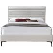 Trent Home Contemporary Cream Linen Queen Bed