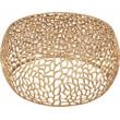 Trent Home Scrollwork Modern Solid Aluminum Coffee Table in Rich Gold