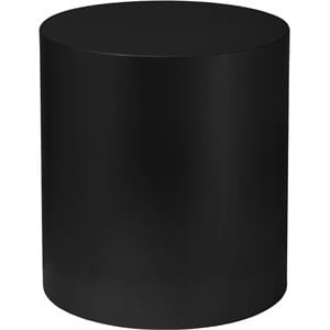 Trent Home Cylinder Round Contemporary Metal End Table in Black