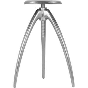 trent home contemporary silver aluminum counter and bar stool