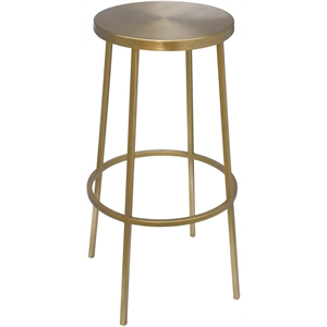 Trent Home 30&quot Contemporary Iron Metal Barstool in Brushed Gold