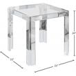 Trent Home Squared Contemporary Stainless Steel End Table in Chrome