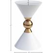 Trent Home Hourglass Shaped Contemporary Metal End Table in White