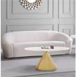 Trent Home Contemporary White Marble Coffee Table