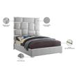Trent Home Contemporary Solid Wood and Faux Leather Queen Bed in White