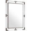 Trent Home Contemporary Chrome Rectangle Mirror