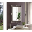 Trent Home Contemporary Chrome Rectangle Mirror