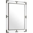 Trent Home Contemporary Chrome Rectangle Mirror