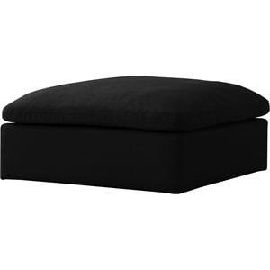 Trent Home Contemporary Black Linen Fabric Deluxe Modular Ottoman