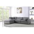 Trent Home Contemporary Gray Durable Linen Fabric Modular Sectional