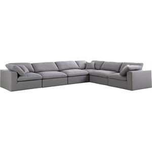 Trent Home Contemporary Gray Durable Linen Fabric Modular Sectional