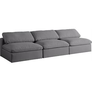 Trent Home Contemporary Deluxe Gray Linen Fabric Modular Armless Sofa