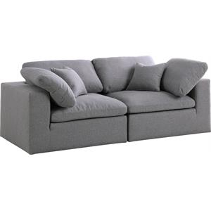 Trent Home Contemporary Gray Durable Linen Fabric Deluxe Modular Sofa
