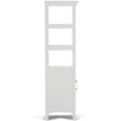Trent Home Contemporary Wooden Bath Storage Tower in Pure White