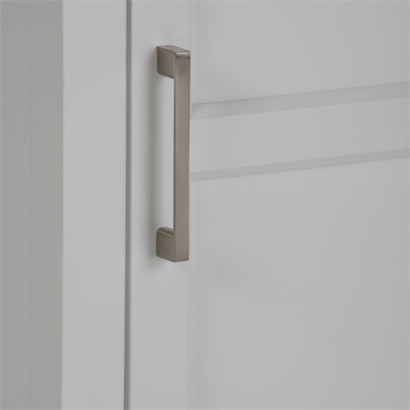 Trent Home Contemporary Wooden Bath Storage Tower in Pure White