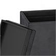 Trent Home Faux Air Leather Cube Storage Ottoman in Black