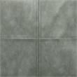 Trent Home Boho Square Pouf in Distressed Gray Faux Leather