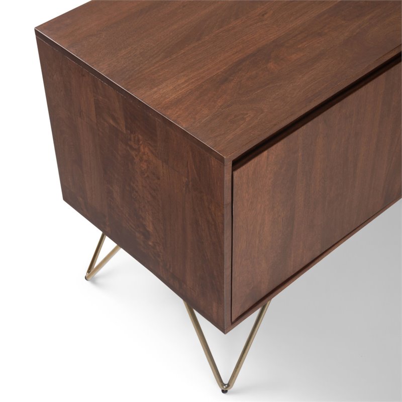 Trent Home Modern Solid Mango Wood TV Media Stand for TVs up to 60