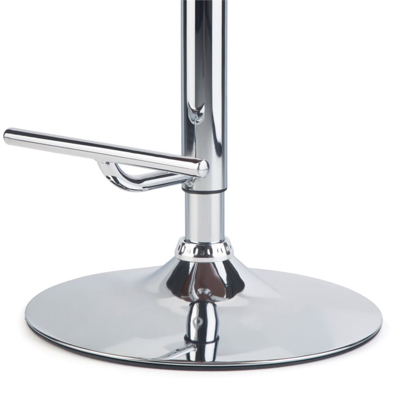 Trent Home 32.7 Contemporary Metal Adjustable Height Gas Lift Bar Stool in Gray