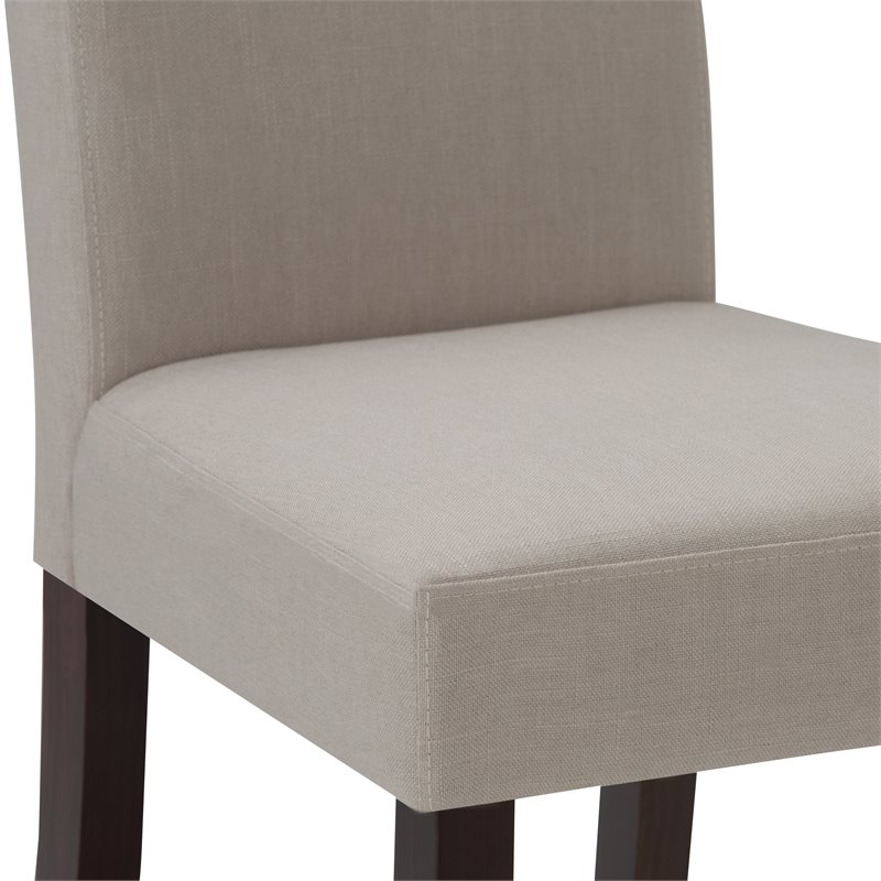 Trent Home Transitional Parson Dining Chair in Light Beige (Set of 2)