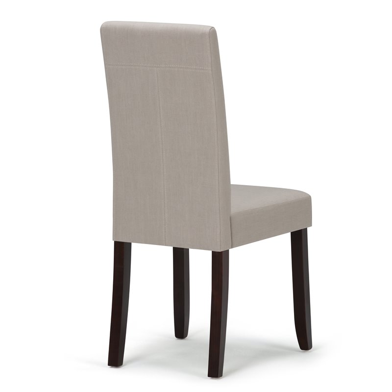 Trent Home Transitional Parson Dining Chair in Light Beige (Set of 2)