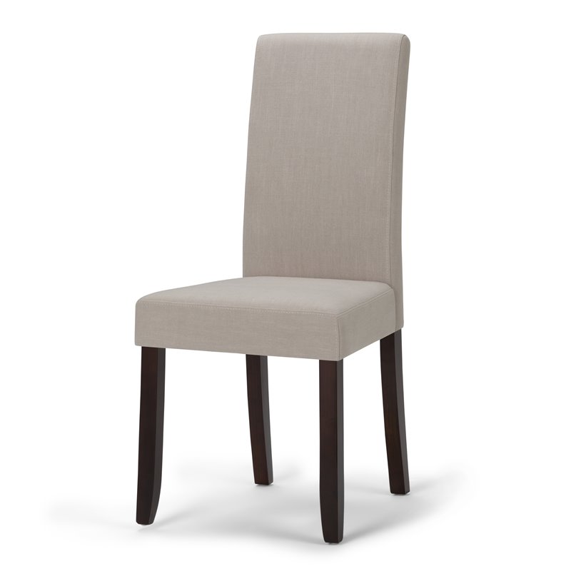 Trent Home Transitional Parson Dining Chair in Light Beige (Set of 2)