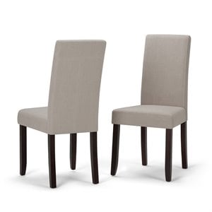 Trent Home Transitional Parson Dining Chair in Light Beige (Set of 2)