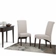 Trent Home Transitional Dining Chair in Light Beige Linen Look Fabric (Set of 2)