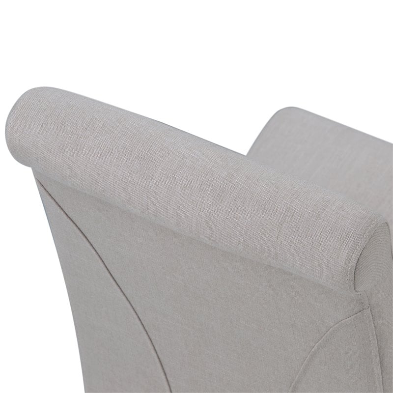Trent Home Transitional Dining Chair in Light Beige Linen Look Fabric (Set of 2)