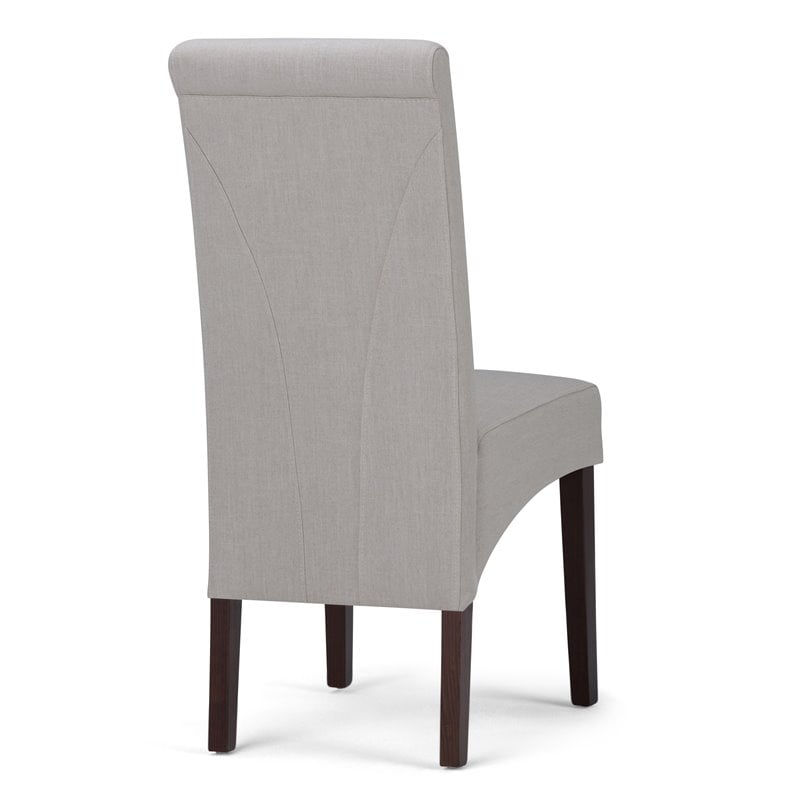 Trent Home Transitional Dining Chair in Light Beige Linen Look Fabric (Set of 2)