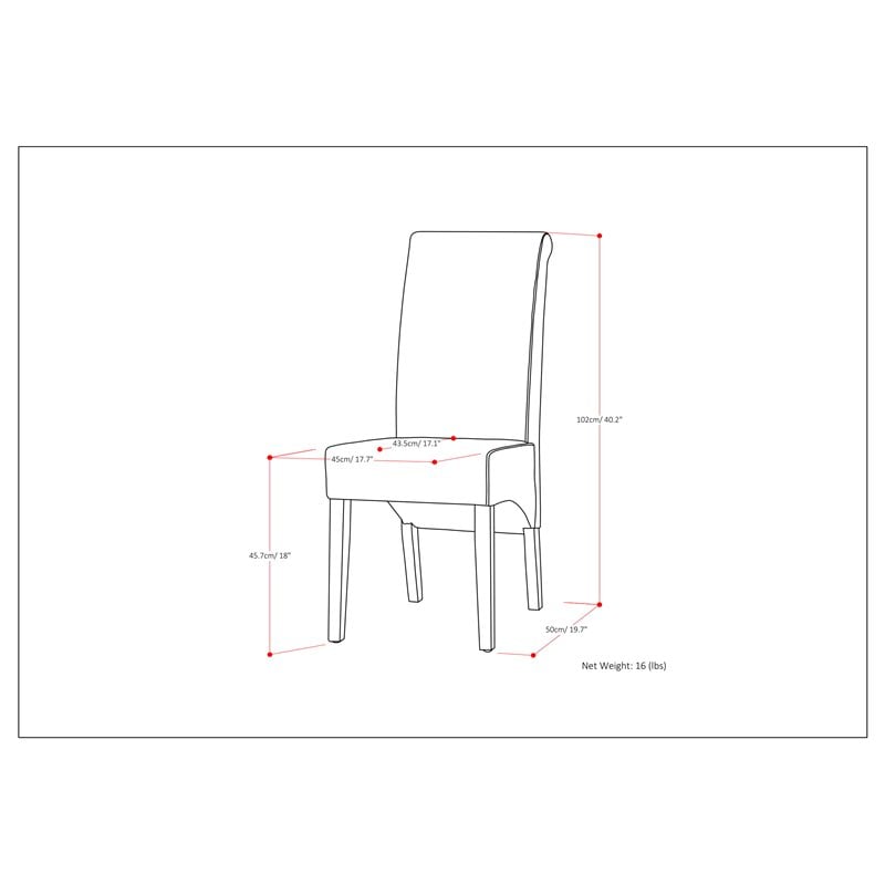 Trent Home Transitional Dining Chair in Light Beige Linen Look Fabric (Set of 2)