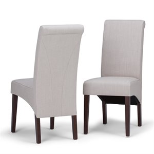 Trent Home Transitional Dining Chair in Light Beige Linen Look Fabric (Set of 2)