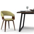 Trent Home Solid Wood Dining Chair in Acid Green Linen