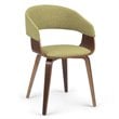 Trent Home Solid Wood Dining Chair in Acid Green Linen