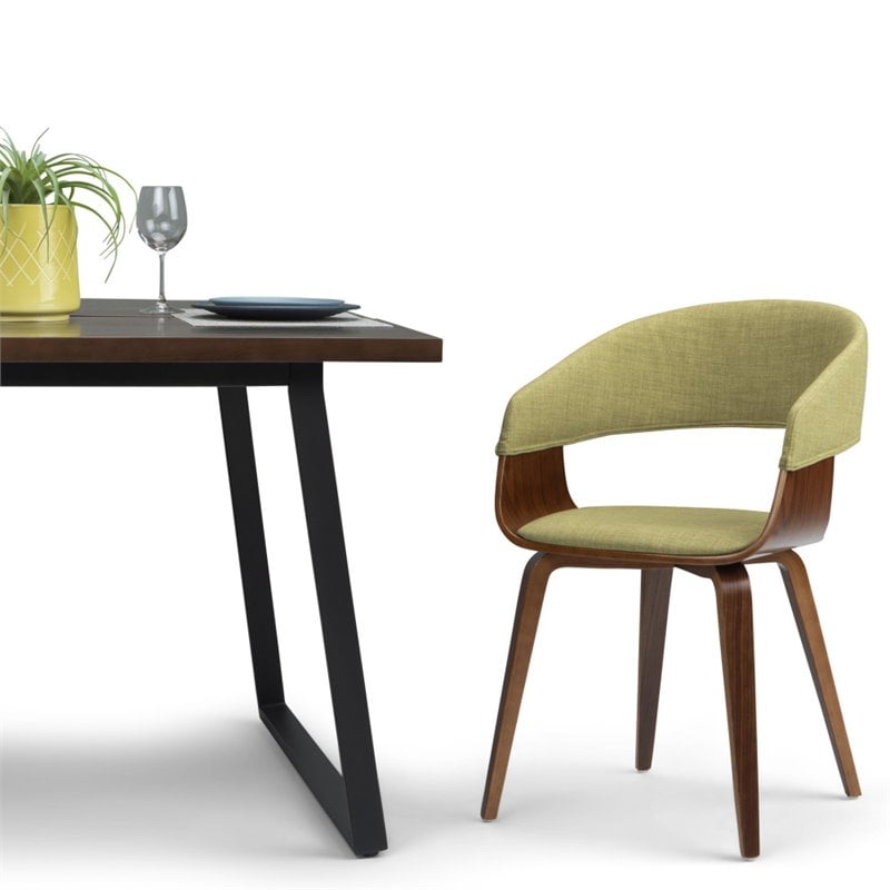 Trent Home Solid Wood Dining Chair in Acid Green Linen