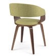 Trent Home Solid Wood Dining Chair in Acid Green Linen