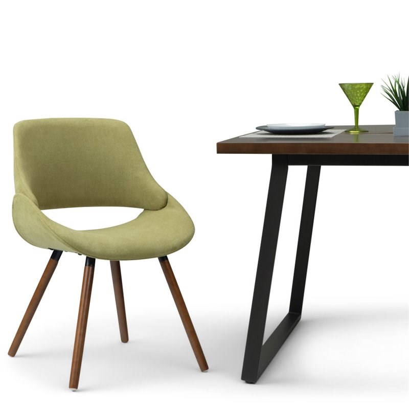 Trent Home Contemporary Solid Wood Dining Chair in Acid Green