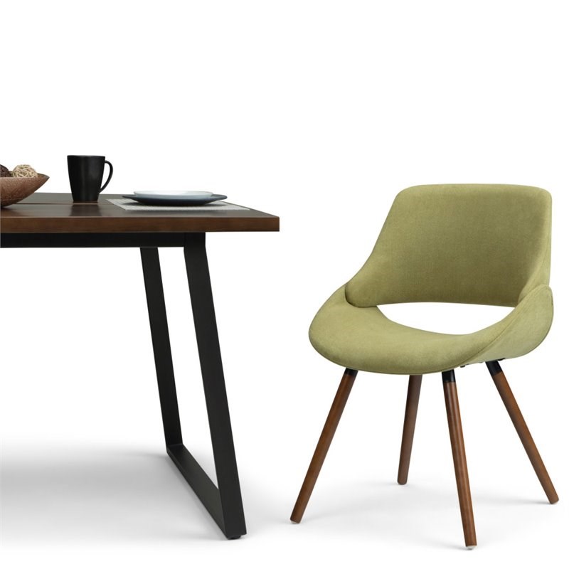 Trent Home Contemporary Solid Wood Dining Chair in Acid Green