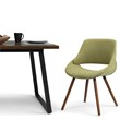 Trent Home Contemporary Solid Wood Dining Chair in Acid Green