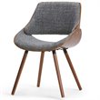 Trent Home Wood Back Dining Side Chair in Gray and Natural