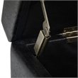 Trent Home Faux Leather Storage Ottoman Bench in Black