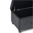 Trent Home Faux Leather Storage Ottoman Bench in Black