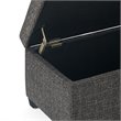 Trent Home Upholstered Storage Ottoman Bench in Dark Gray