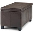 Trent Home Faux Leather Storage Ottoman Bench in Brown
