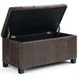 Trent Home Faux Leather Storage Ottoman Bench in Brown