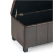 Trent Home Faux Leather Storage Ottoman Bench in Brown