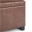 Trent Home Faux Leather Storage Ottoman Bench in Umber Brown