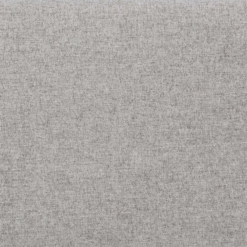 Trent Home Square Linen Fabric Storage Ottoman With Tray in Cloud Gray