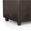 Trent Home Faux Air Leather Storage Ottoman in Distressed Brown